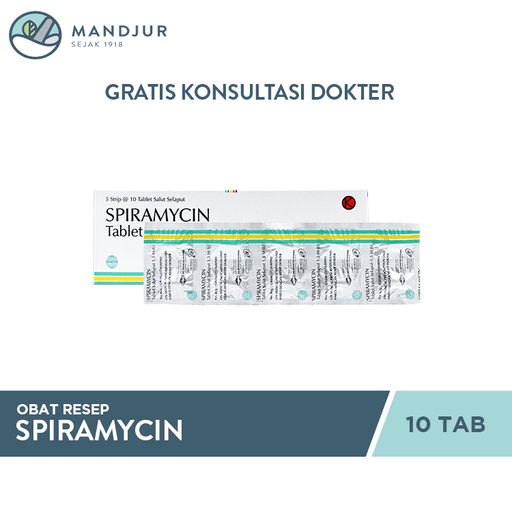 Spiramycin 500 mg 10 Tablet - Apotek Mandjur