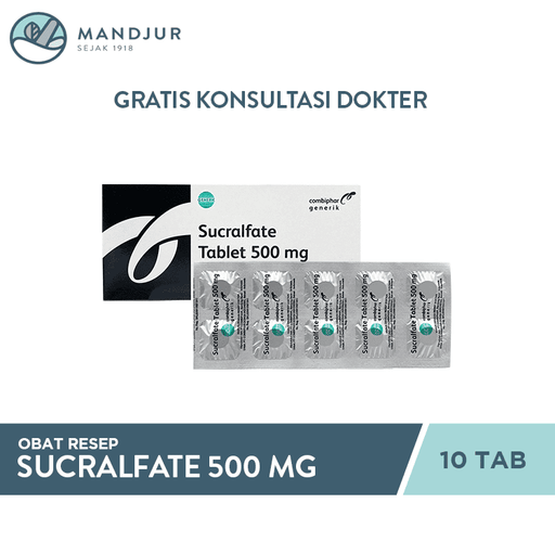 Sucralfate 500 Mg Strip 10 Tablet - Apotek Mandjur