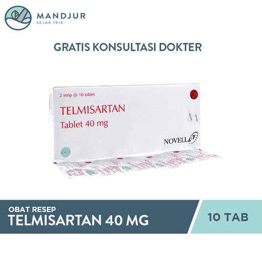 Telmisartan 40 Mg 10 Tablet - Apotek Mandjur