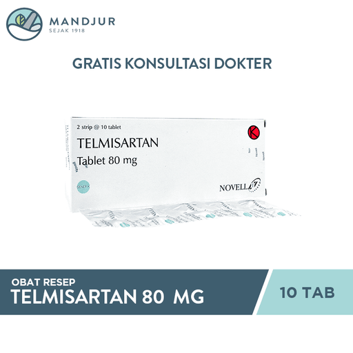 Telmisartan 80 Mg 10 Tablet - Apotek Mandjur
