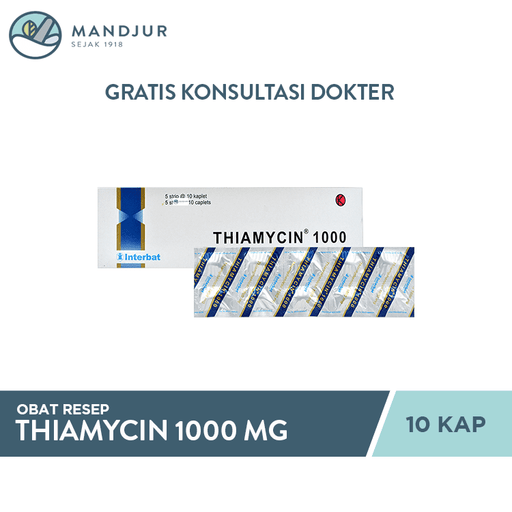 Thiamycin 1000 mg 10 Kaplet - Apotek Mandjur