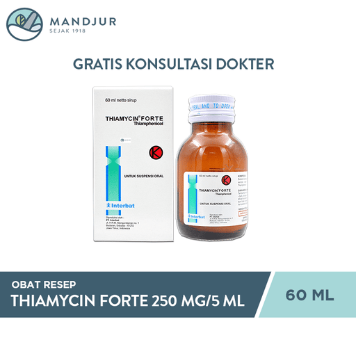 Thiamycin Forte 250 mg/ 5 ml Dry Sirup 60 ml - Apotek Mandjur