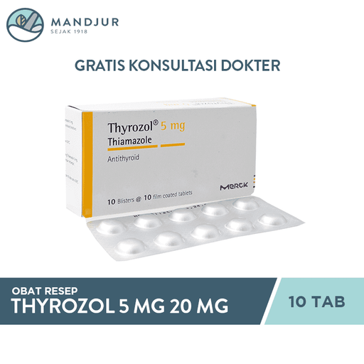 Thyrozol 5 mg 10 Tablet - Apotek Mandjur