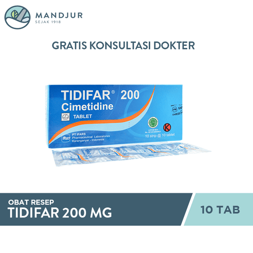 Tidifar 200 mg 10 Tablet - Apotek Mandjur