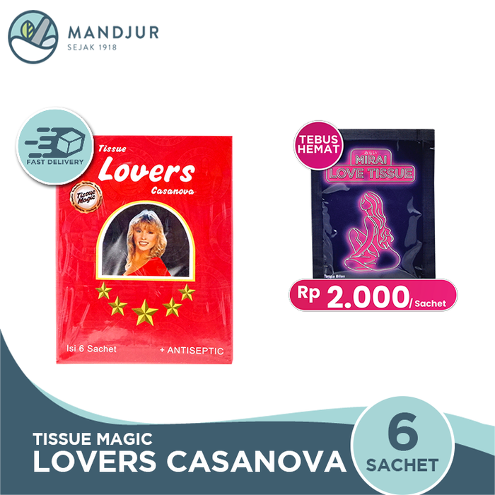 Tissue Lovers Casanova Isi 6 Sachet