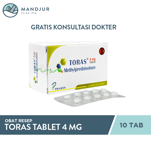 Toras 4 Mg Strip 10 Tablet - Apotek Mandjur