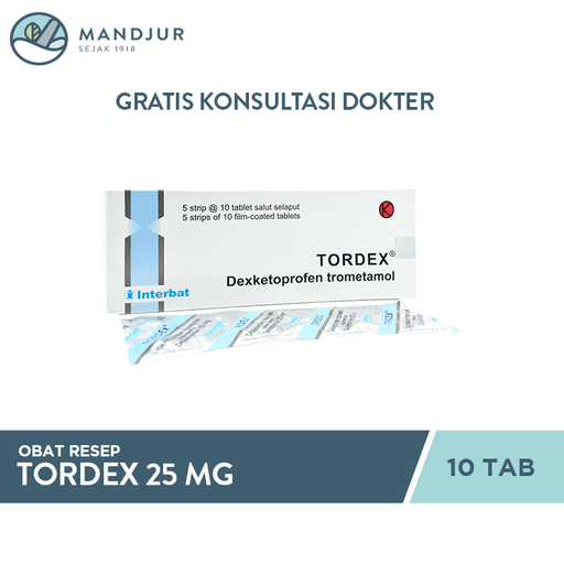 Tordex 25 mg 10 Tablet - Apotek Mandjur