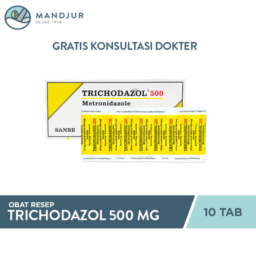 Trichodazol 500 Mg 10 Tablet - Apotek Mandjur