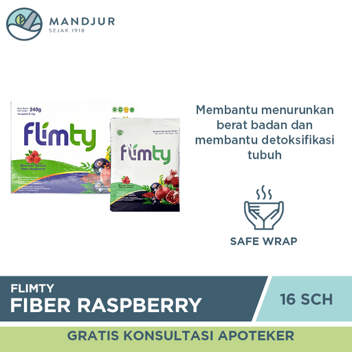 Flimty Fiber Raspberry 16 Sachet - Apotek Mandjur