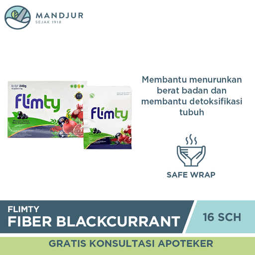 Flimty Fiber Blackcurrant 16 Sachet - Apotek Mandjur
