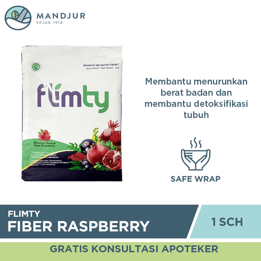 Flimty Fiber Raspberry Sachet 15 Gr - Apotek Mandjur