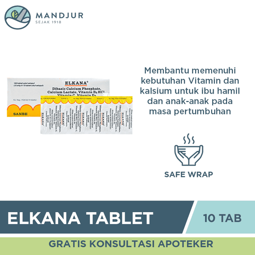 Elkana 10 Tablet - Apotek Mandjur
