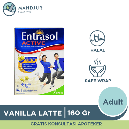 Entrasol Active Vanilla Latte 160 Gram - Apotek Mandjur