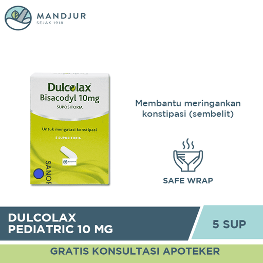 Dulcolax Adult 10 Mg 5 Supositoria - Apotek Mandjur
