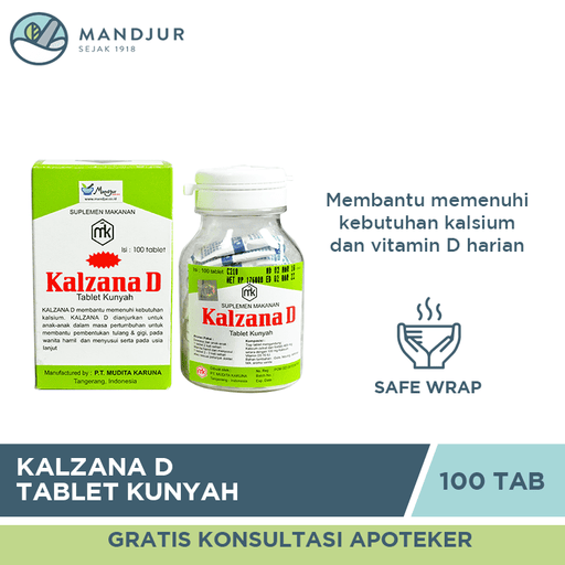 Kalzana D Tablet Kunyah - Apotek Mandjur