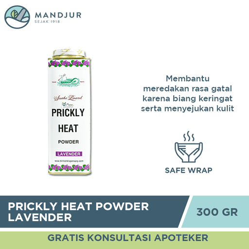 Prickly Heat Powder Lavender 300 Gram - Apotek Mandjur
