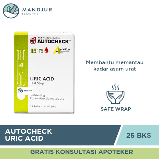 Strip Autocheck Uric Acid Isi 25 Strip - Apotek Mandjur