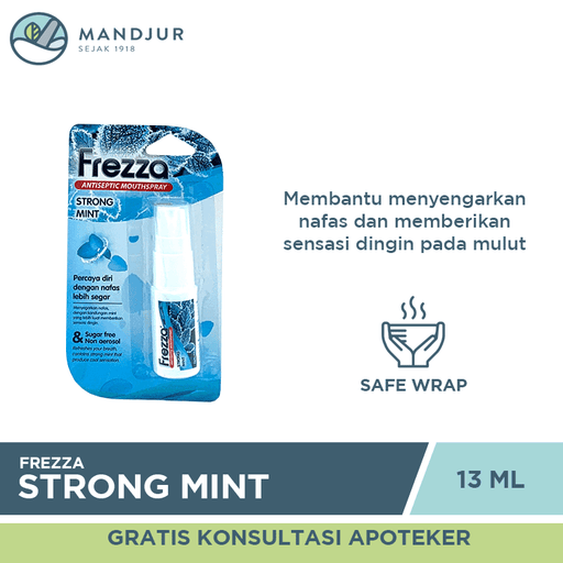 Frezza Antiseptic Mouthspray Strong Mint 13mL - Apotek Mandjur