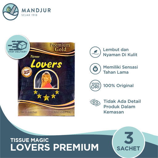 Tissue Lovers Premium Gold Isi 3 Sachet - Apotek Mandjur