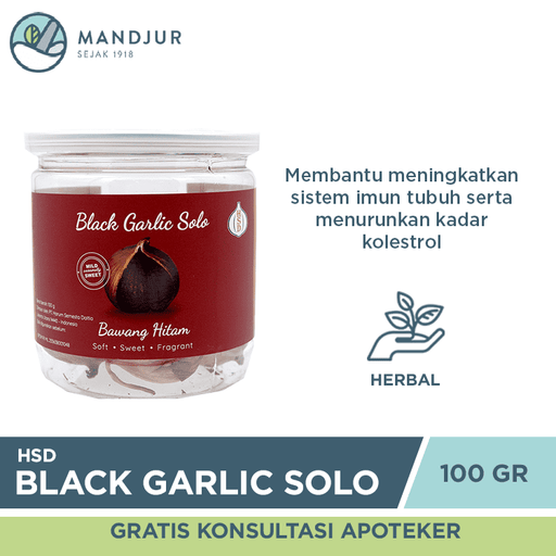 HSD Black Garlic Solo 100 Gr - Apotek Mandjur
