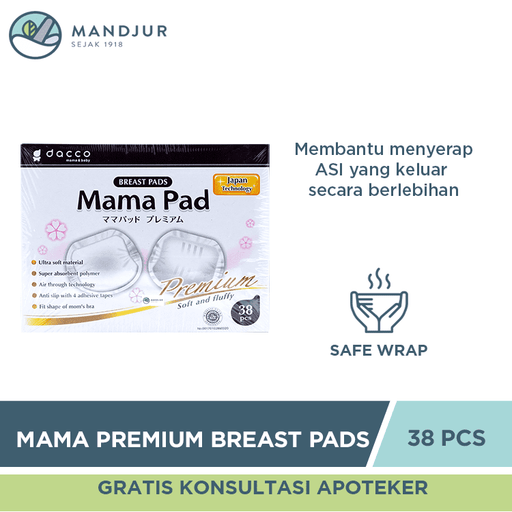 Dacco Mama Pad Premium Breastpad Isi 38 Pcs - Apotek Mandjur