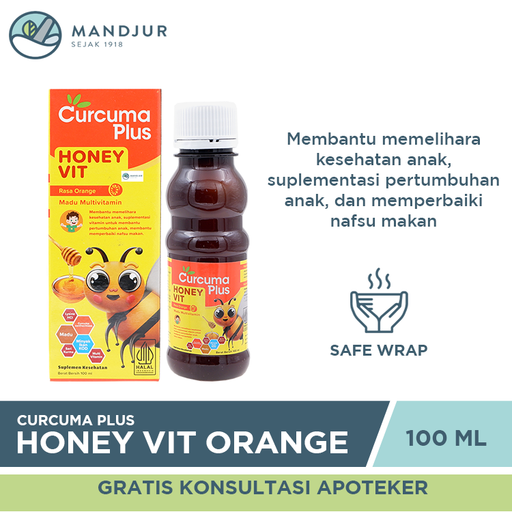 Curcuma Plus Honey Vit Jeruk 100 ML - Apotek Mandjur