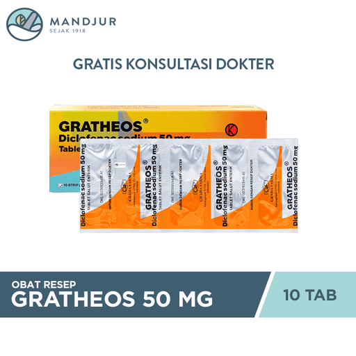 Gratheos 50 mg 10 Tablet - Apotek Mandjur
