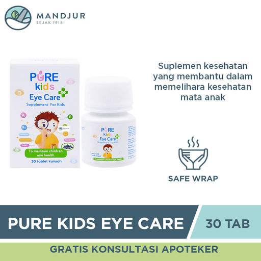 Pure Kids Eye Care 30 Tablet Kunyah - Apotek Mandjur