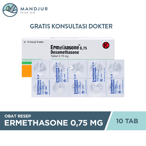 Ermethasone 0.75 mg 10 Tablet - Apotek Mandjur