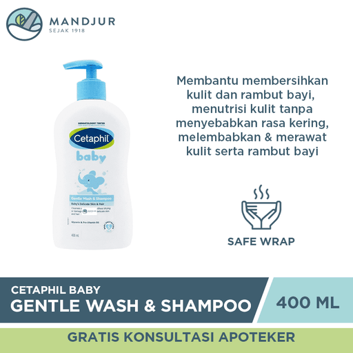 Cetaphil Baby Gentle Wash & Shampoo 400 mL - Apotek Mandjur