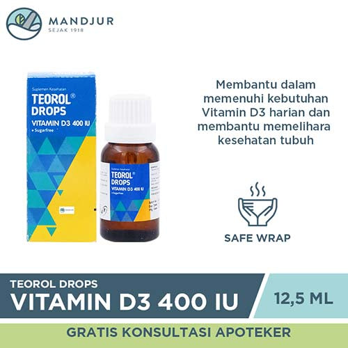 Teorol Drops Vitamin D3 400 IU - Apotek Mandjur