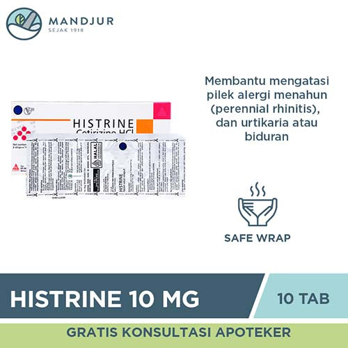 Histrine 10 Mg 10 Tablet - Apotek Mandjur