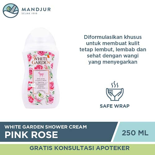 White Garden Shower Cream 250 ml Pink Rose - Apotek Mandjur