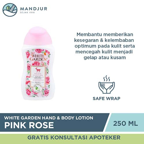White Garden Hand & Body Lotion 250 ml Pink Rose - Apotek Mandjur
