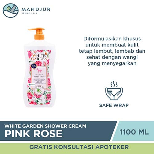 White Garden Shower Cream 1100 ml Pink Rose - Apotek Mandjur