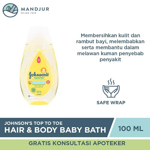 Johnson's Baby Top To Toe Hair & Body Baby Bath 100 mL