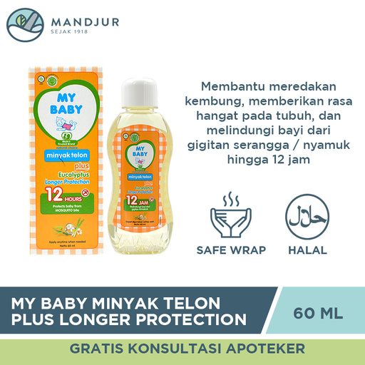 My Baby Minyak Telon Plus Long Protection 60 Ml - Apotek Mandjur