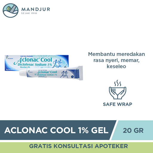 Aclonac Cool 1% Gel 20 G - Apotek Mandjur