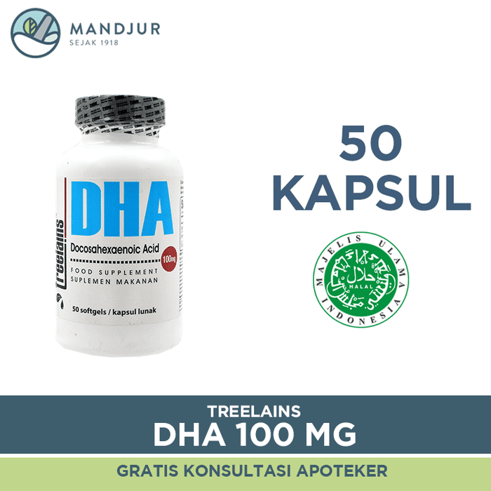 Treelains DHA 100 mg 50 Kapsul - Apotek Mandjur
