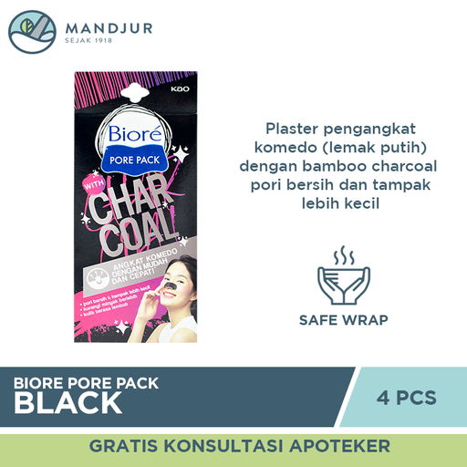 Biore Pore Pack Black 4 Pcs - Apotek Mandjur