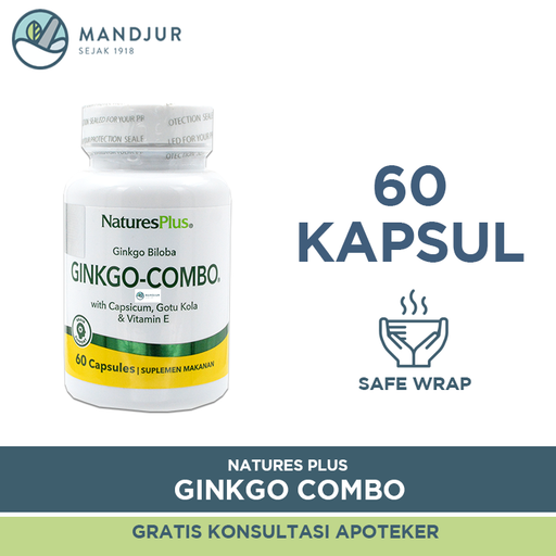 Natures Plus Ginkgo-Combo 60 Kapsul - Apotek Mandjur