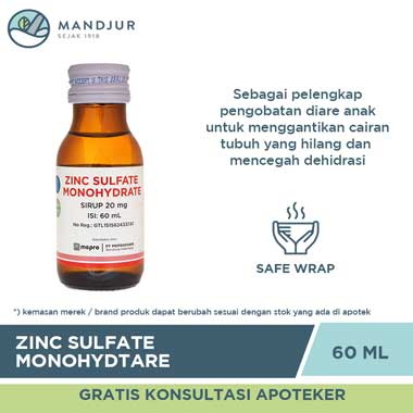 Zinc Sulfate 20 Mg/5 ML Sirup 60 ML - Apotek Mandjur