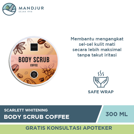 Scarlett Whitening Body Scrub Coffee 250 ML - Apotek Mandjur