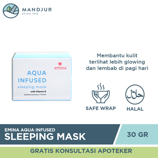 Emina Aqua Infused Sleeping Mask 30 Gr - Apotek Mandjur