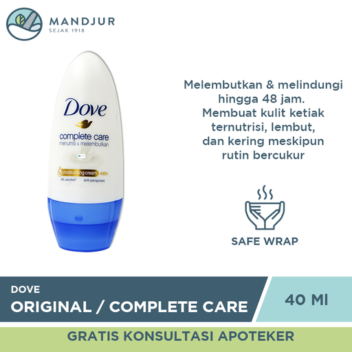 Dove Deodorant Roll On Original 40 ML - Apotek Mandjur