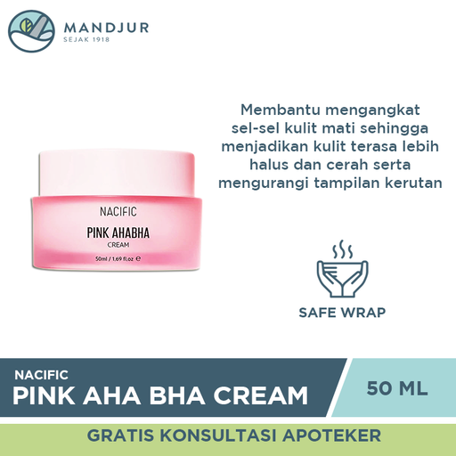 Nacific Pink AHA BHA Cream 50 ML - Apotek Mandjur
