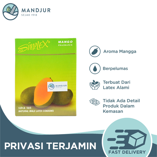 Kondom Simplex Mango Fragrance Isi 3 - Apotek Mandjur