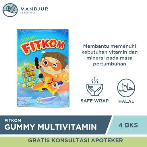 Fitkom Gummy Multivitamin 4 Sachet - Apotek Mandjur