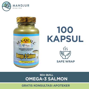 Sea Quill Omega-3 Salmon (Isi 100 Softgels) - Apotek Mandjur