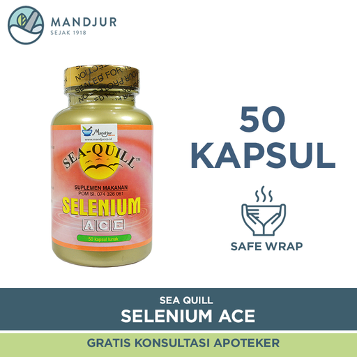 Sea Quill Selenium Plus ACE - Isi 50 Kapsul Lunak - Apotek Mandjur